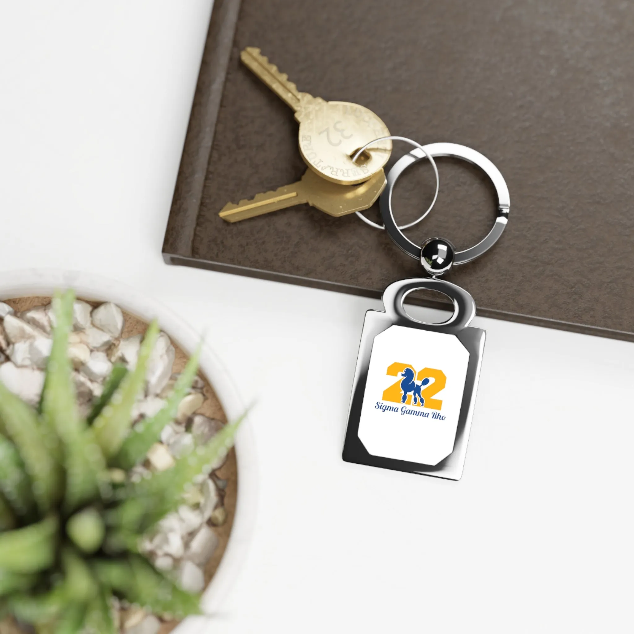 Sigma Gamma Rho Rectangle Photo Keyring