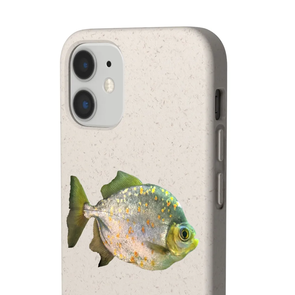 Silver Fish with Specs Biodegradable Case