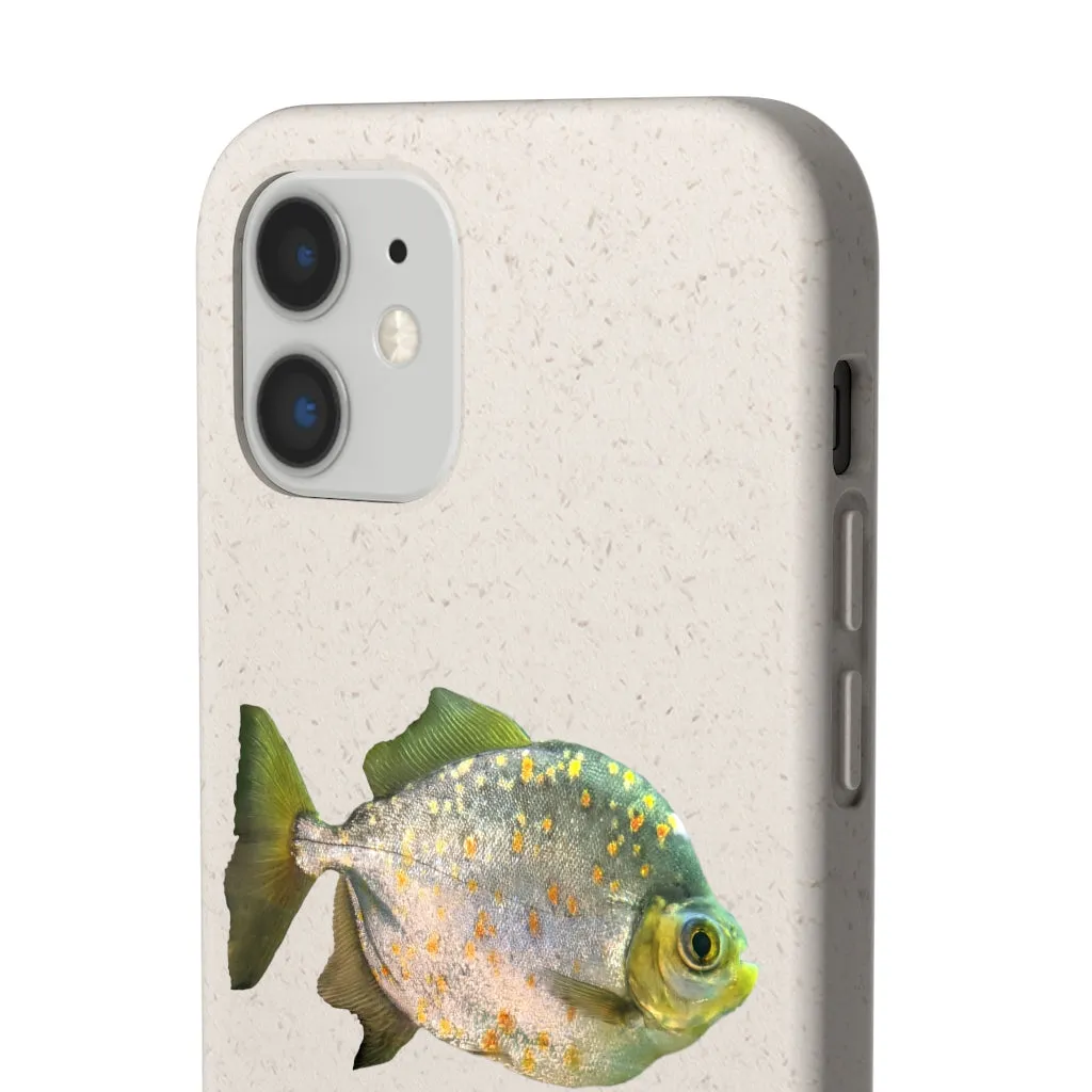 Silver Fish with Specs Biodegradable Case