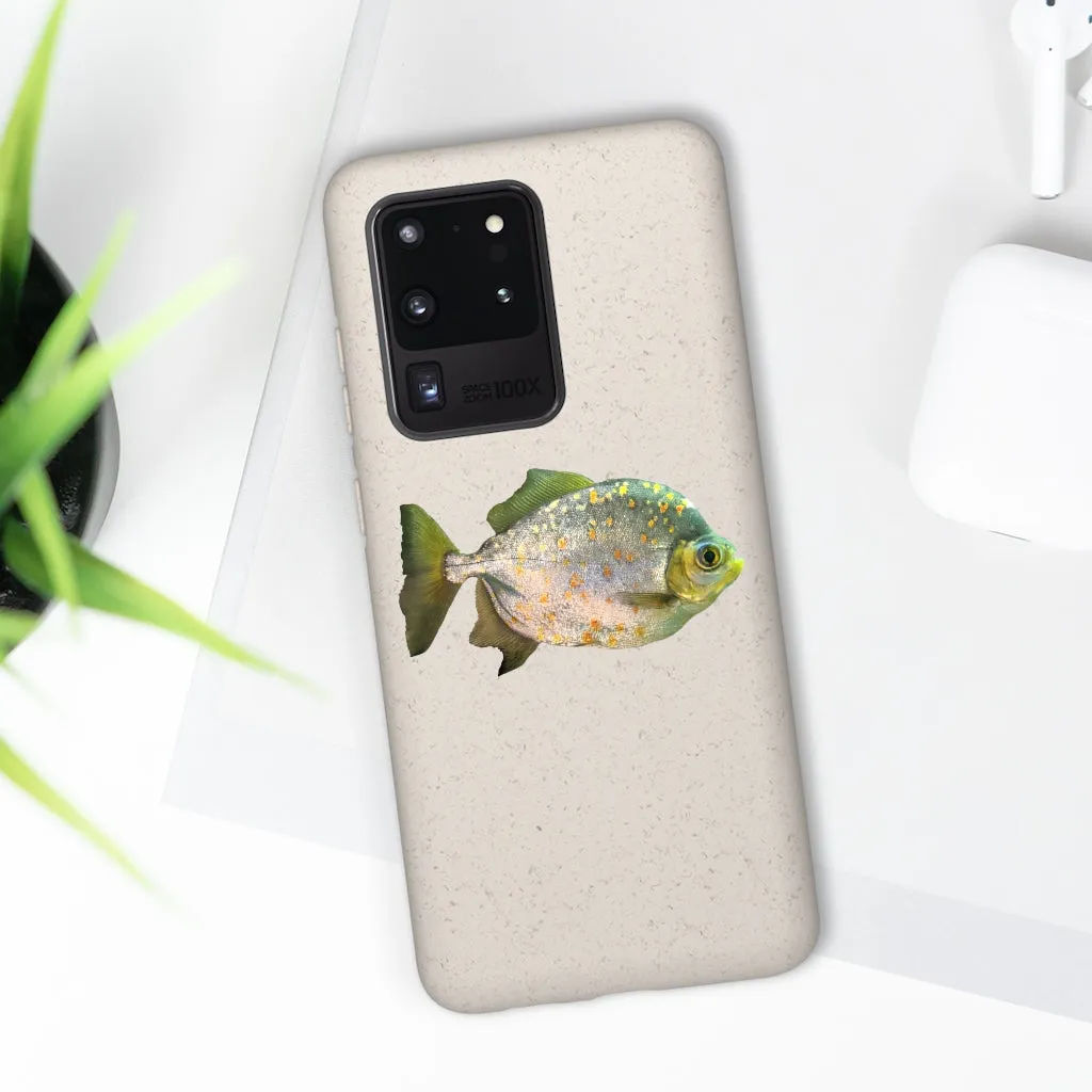 Silver Fish with Specs Biodegradable Case