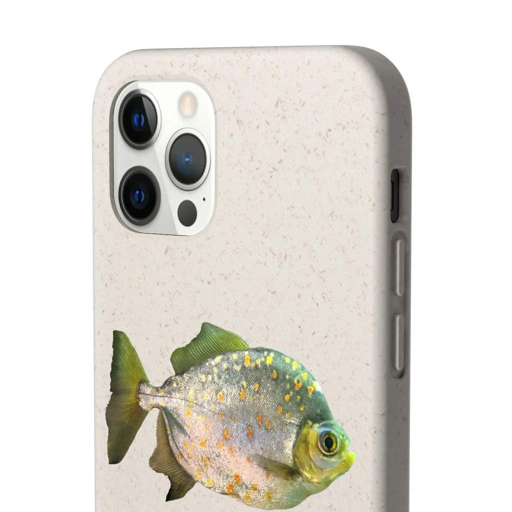 Silver Fish with Specs Biodegradable Case