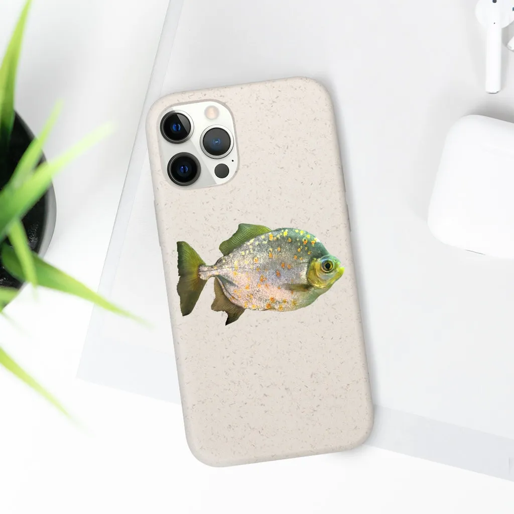 Silver Fish with Specs Biodegradable Case