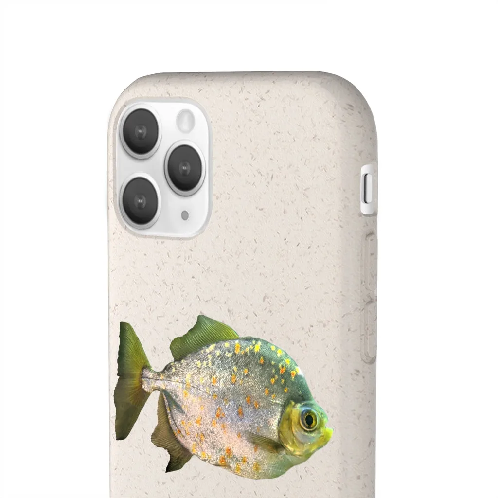 Silver Fish with Specs Biodegradable Case