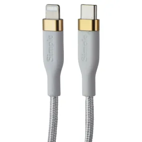 Simple 4FT USB-C to Lightning 8-Pin Braided Cable - White