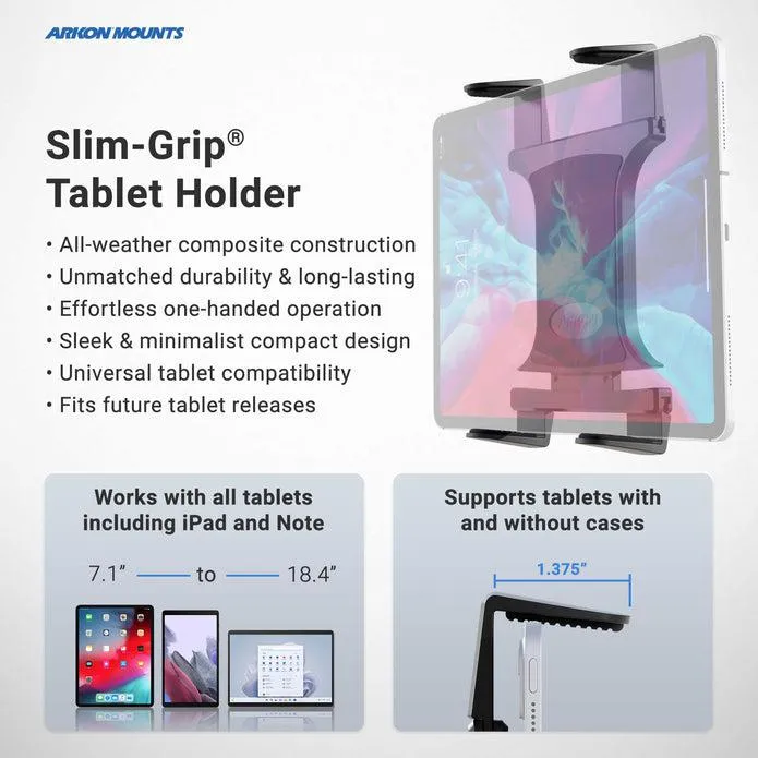 Slim-Grip® Universal Tablet Holder - AMPS Pattern Compatible