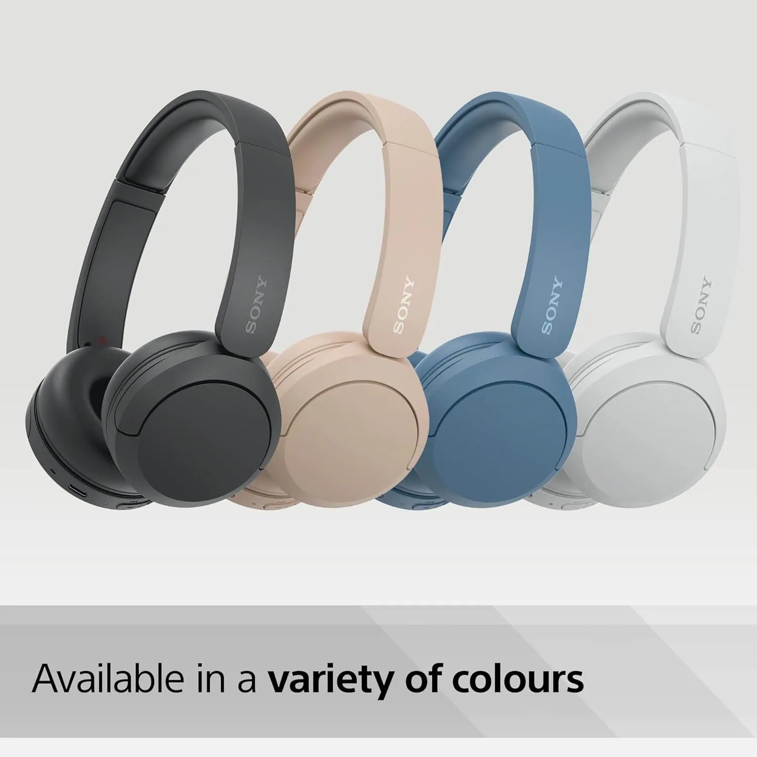 Sony WH-CH520 Wireless Bluetooth On-Ear Headphones - 50 Hours Battery, Quick Charge - Blue