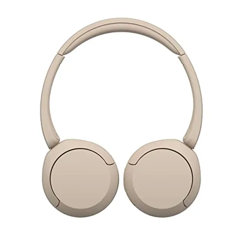 Sony WH-CH520, Wireless On-Ear Bluetooth Headphones with Mic, Upto 50 Hours Playtime, DSEE Upscale, Multipoint Connectivity/Dual Pairing,Voice Assistant App Support for Mobile Phones (Beige)