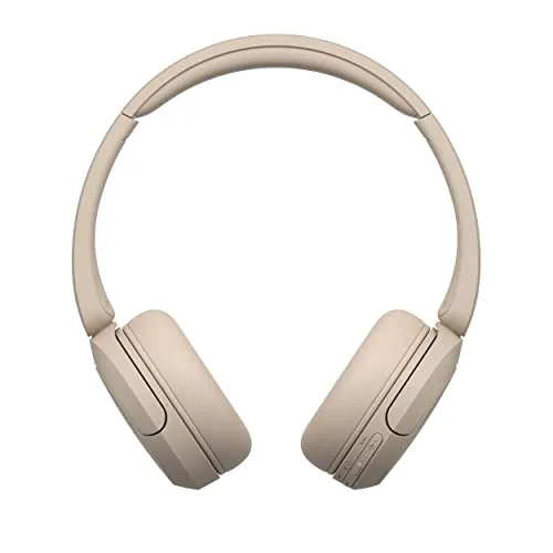 Sony WH-CH520, Wireless On-Ear Bluetooth Headphones with Mic, Upto 50 Hours Playtime, DSEE Upscale, Multipoint Connectivity/Dual Pairing,Voice Assistant App Support for Mobile Phones (Beige)