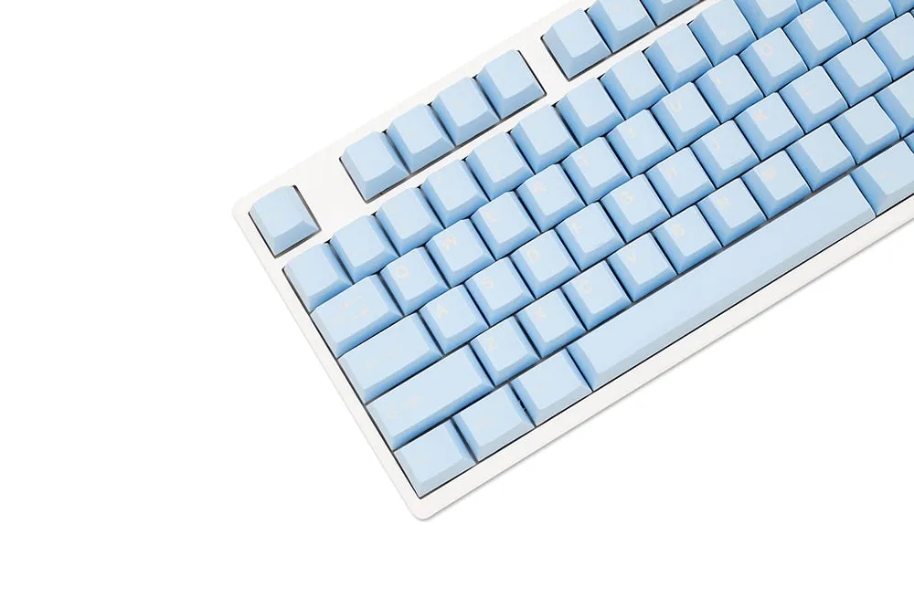 Taihao Blue Glacial Lake double shot keycaps for diy gaming mechanical keyboard Cubic OEM Profile for XD64 BM60 BM68 BM80 BM65