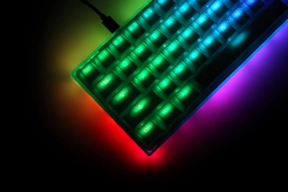 Taihao Cubic Profile Nana De Coco Translucent Backlit Doubleshot keycaps for diy gaming mechanical keyboard oem profile Forested