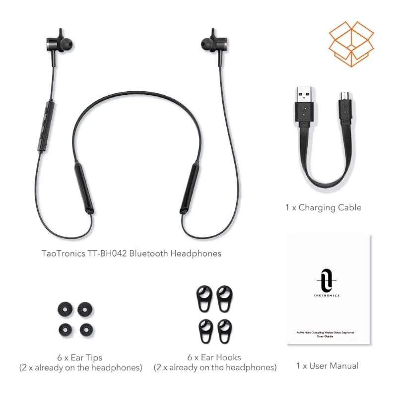 Taotronics TT-BH042 SoundElite ANC BT5.0 IPX4 In-Ear Headphones - Black