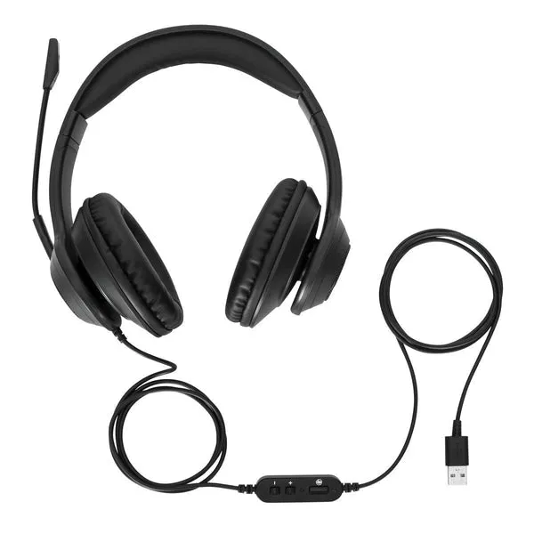 Targus Aeh102gl - Headset - On-Ear - Convertible - Wired - Usb-A - Noise Isolating - Black