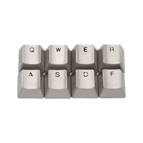 teamwolf stainless steel MX Keycap silver color metal keycap for mechanical keyboard gaming key qwer asdf light through back lit