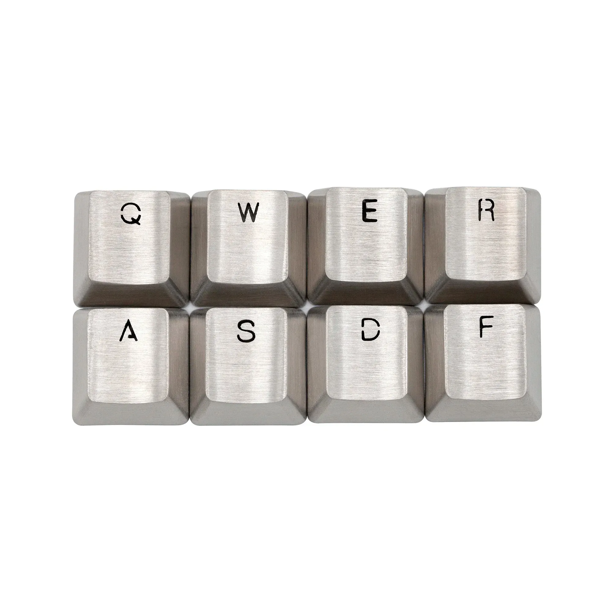 teamwolf stainless steel MX Keycap silver color metal keycap for mechanical keyboard gaming key qwer asdf light through back lit