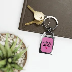 The Best Mom Rectangle Photo Keyring