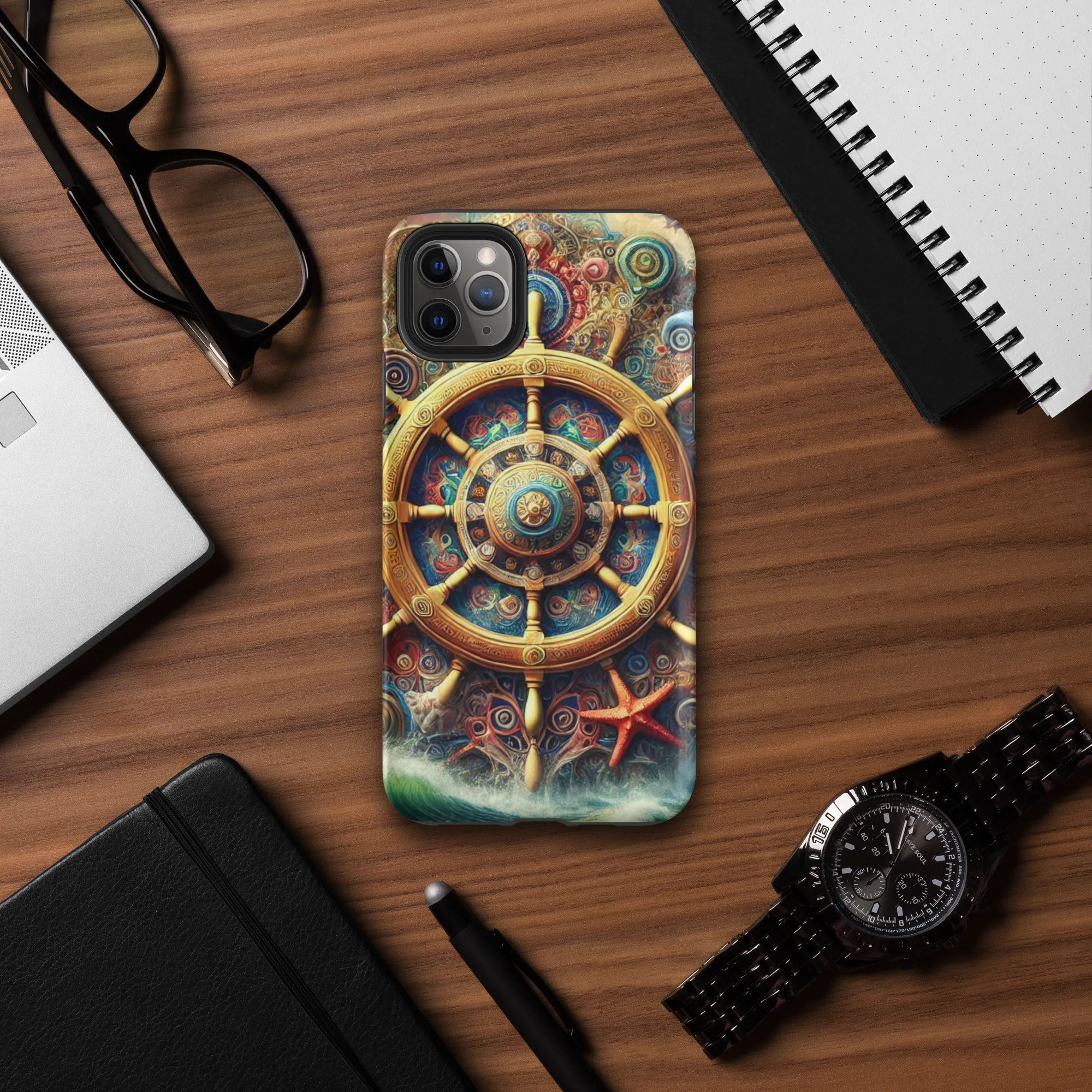 Tough Case for iPhone® Ships Wheel