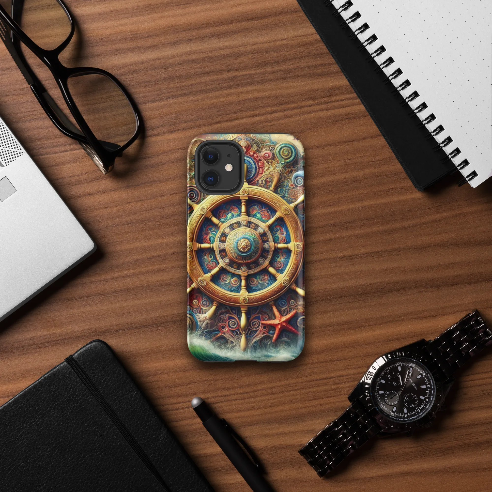 Tough Case for iPhone® Ships Wheel