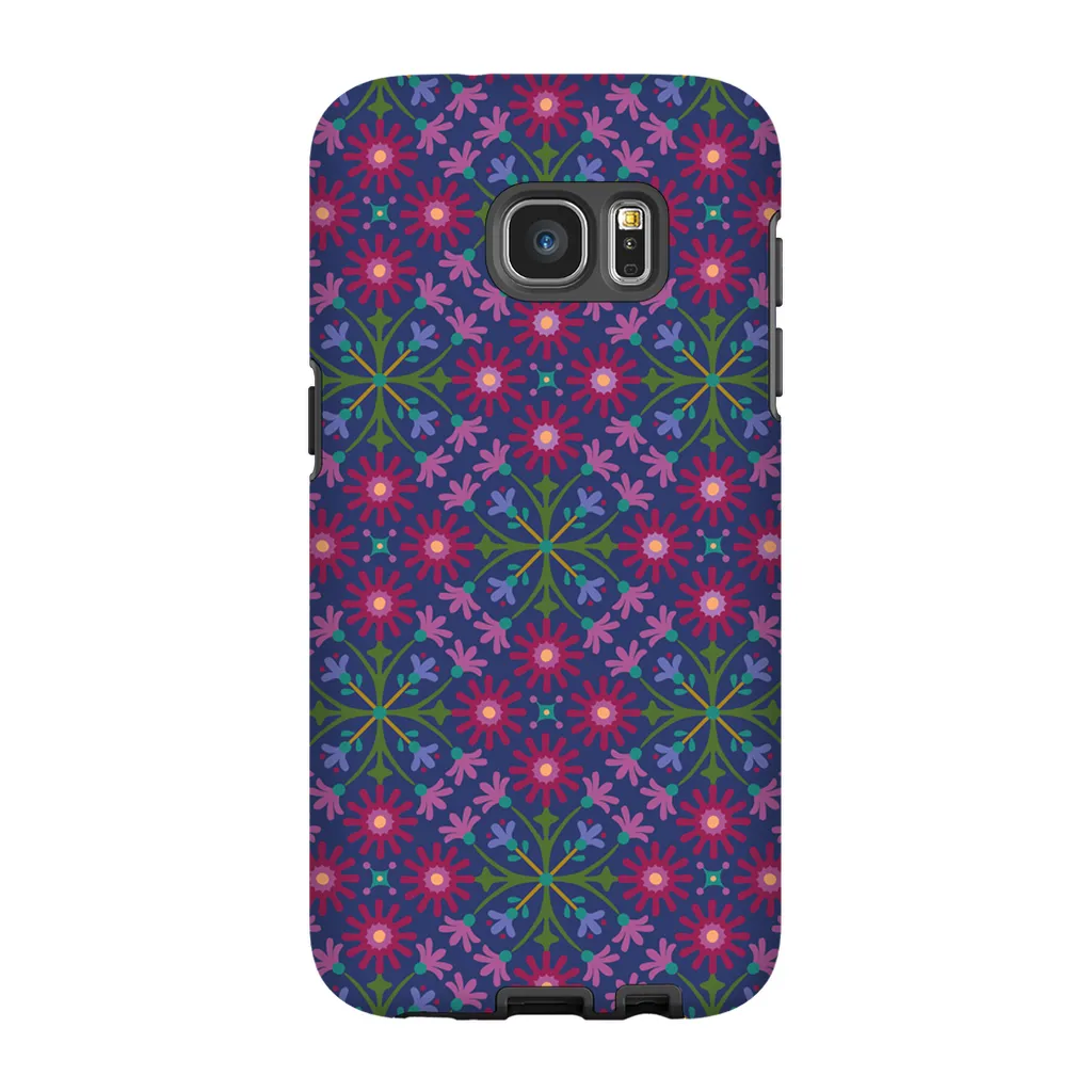 Tough Phone Case - Azulejos Pattern on Navy