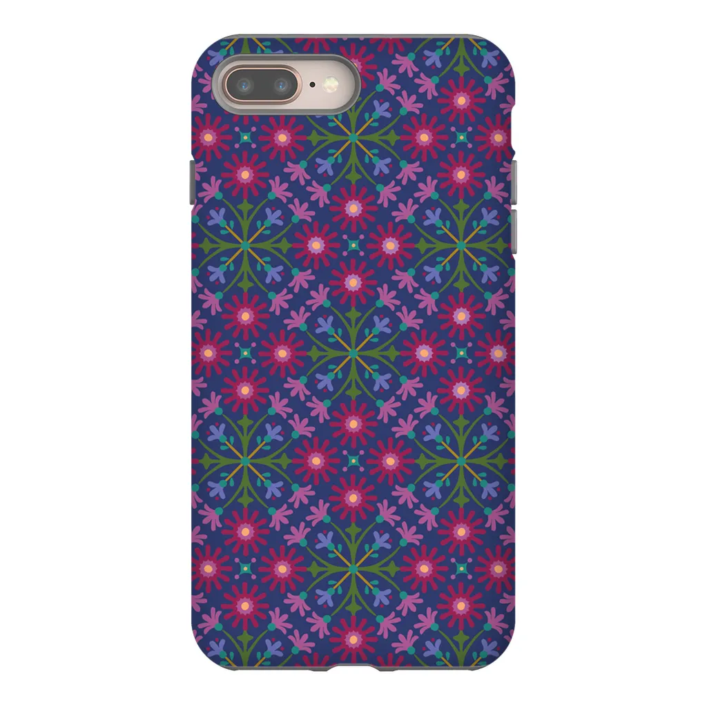 Tough Phone Case - Azulejos Pattern on Navy