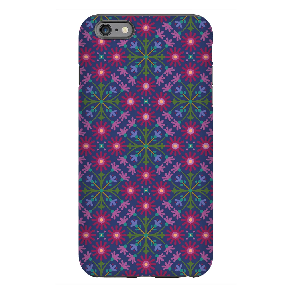 Tough Phone Case - Azulejos Pattern on Navy