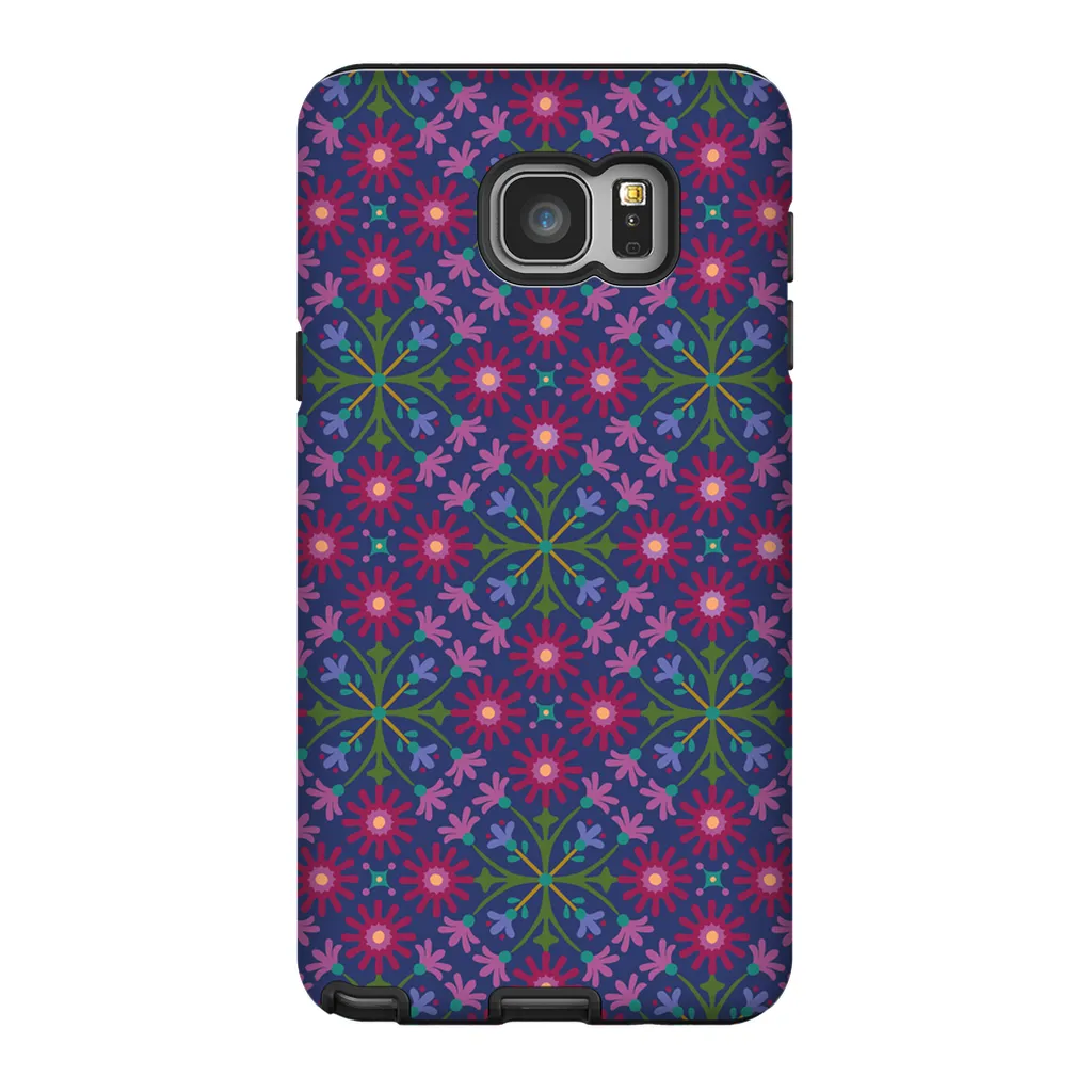 Tough Phone Case - Azulejos Pattern on Navy