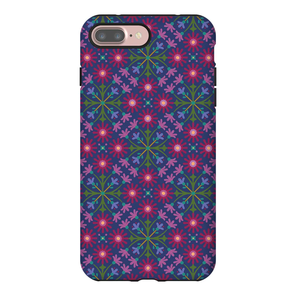 Tough Phone Case - Azulejos Pattern on Navy