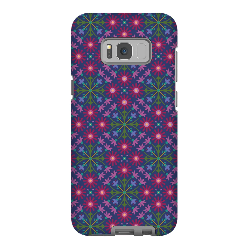 Tough Phone Case - Azulejos Pattern on Navy