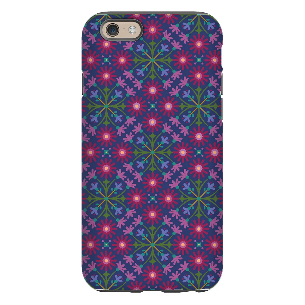 Tough Phone Case - Azulejos Pattern on Navy