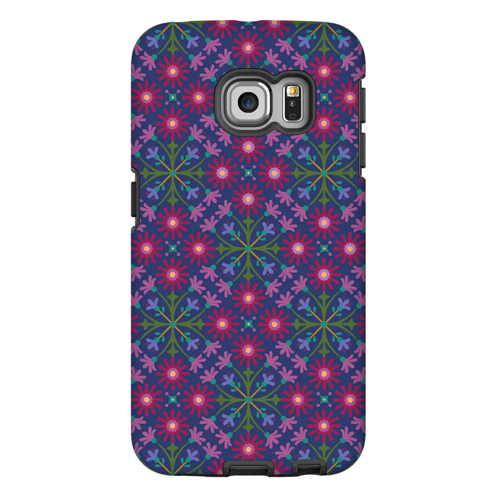 Tough Phone Case - Azulejos Pattern on Navy