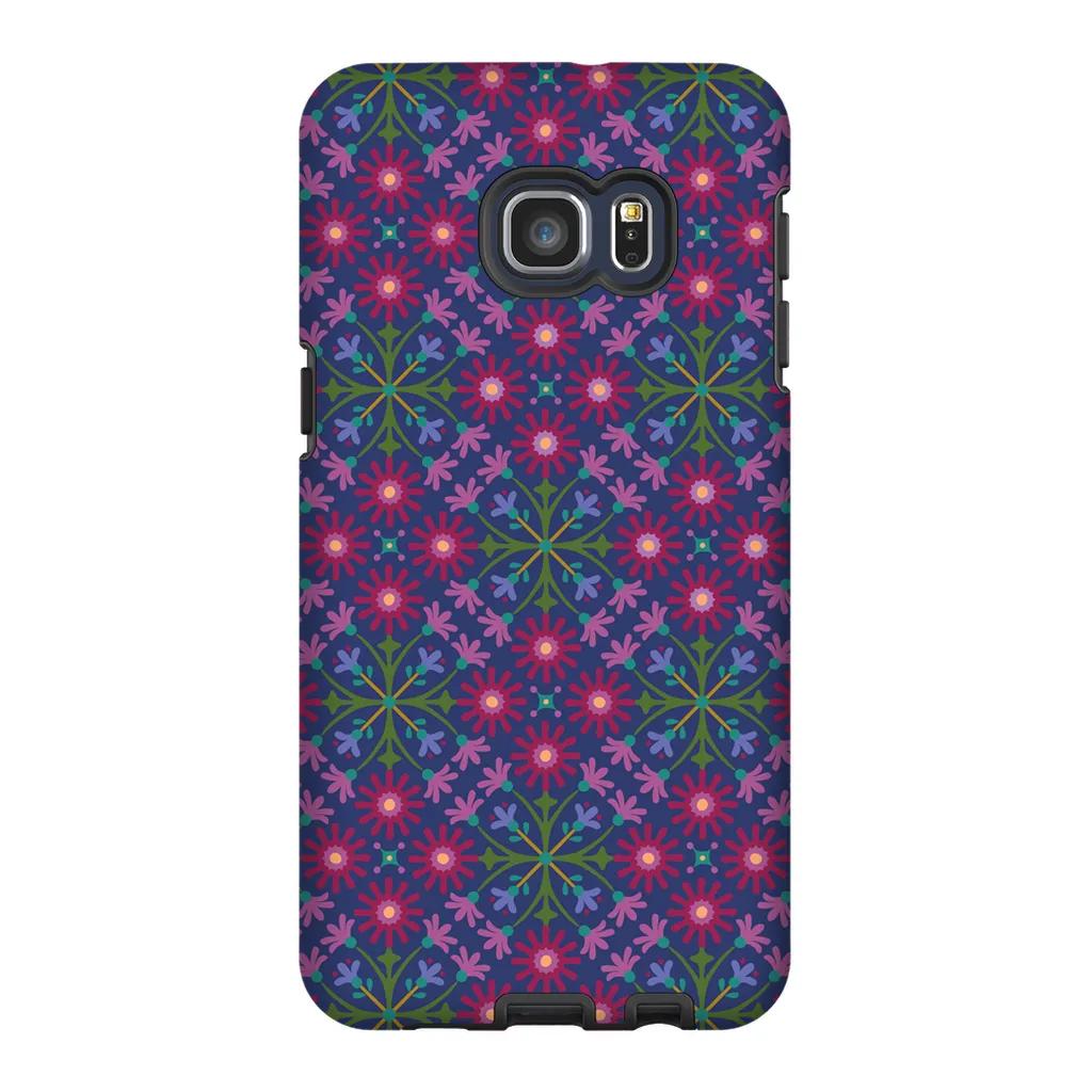 Tough Phone Case - Azulejos Pattern on Navy