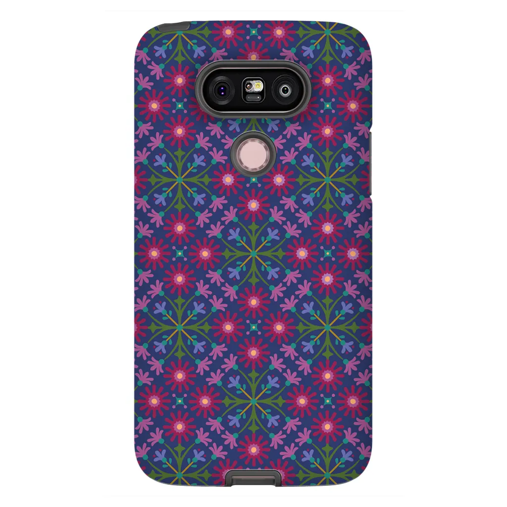 Tough Phone Case - Azulejos Pattern on Navy