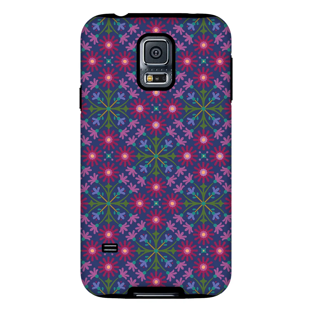 Tough Phone Case - Azulejos Pattern on Navy