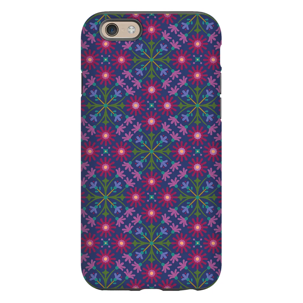 Tough Phone Case - Azulejos Pattern on Navy