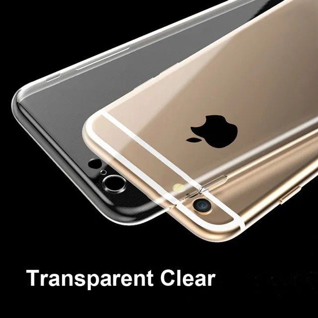 TPU Case Tempered Glass Film Set For iPhone 7 Soft Clear Slim Protective Camera Cover Back Cover iPhone7 Plus Screen Protect Set