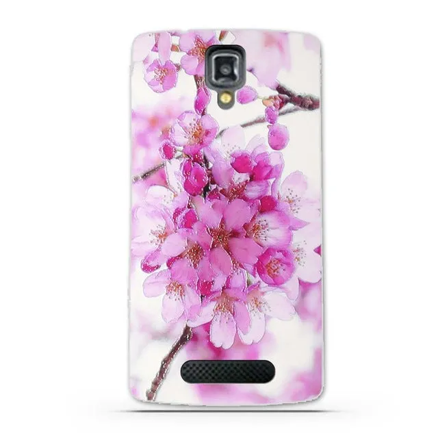 TPU Gel Soft Case for Lenovo A1000 A2800 Case New Arrival Flowers Friuts Painted Phone Skin Case Cover For Lenovo A 1000 2800