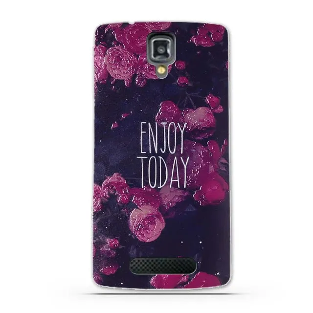 TPU Gel Soft Case for Lenovo A1000 A2800 Case New Arrival Flowers Friuts Painted Phone Skin Case Cover For Lenovo A 1000 2800