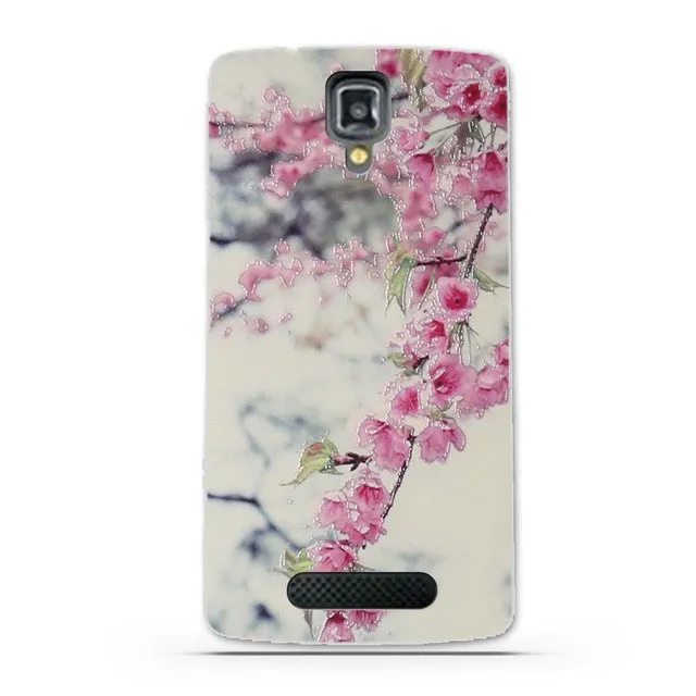 TPU Gel Soft Case for Lenovo A1000 A2800 Case New Arrival Flowers Friuts Painted Phone Skin Case Cover For Lenovo A 1000 2800