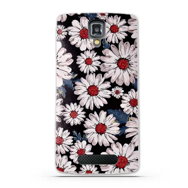 TPU Gel Soft Case for Lenovo A1000 A2800 Case New Arrival Flowers Friuts Painted Phone Skin Case Cover For Lenovo A 1000 2800