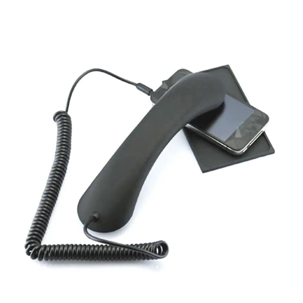 Universal Retro Phone Receiver Handset – 3.5mm Landline Telephone Microphone Call Headset for Smartphones