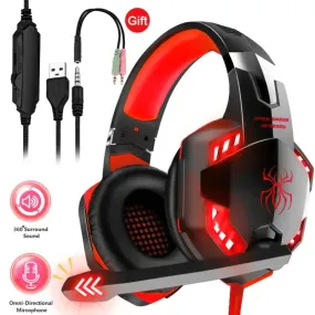 Upgrade Headset Gamers LED Light Noise Cancelling Stereo Gaming Headphones With Microphone Casque for PS4 PC Xbox One PS5