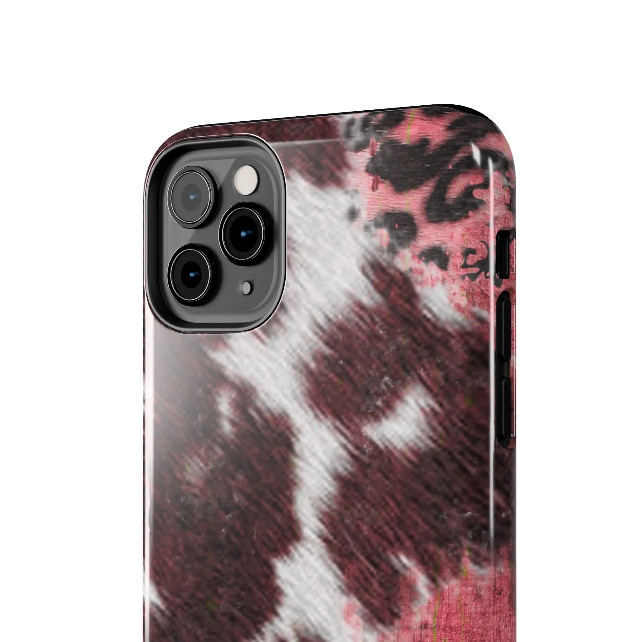 Western Cowhide Leopard Design Tough Phone Case compatible with a large variety of phone models, Gift, Phone Case