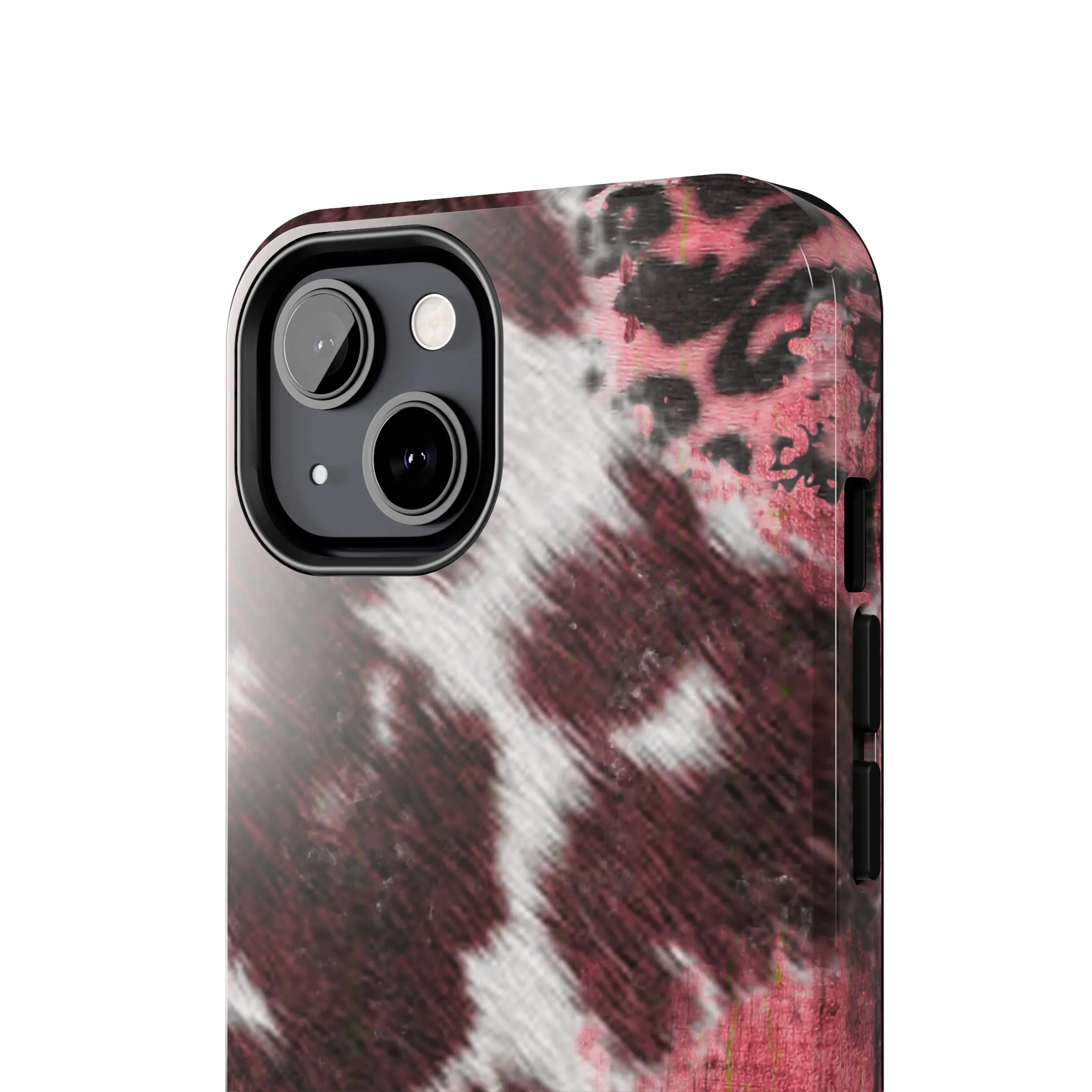 Western Cowhide Leopard Design Tough Phone Case compatible with a large variety of phone models, Gift, Phone Case