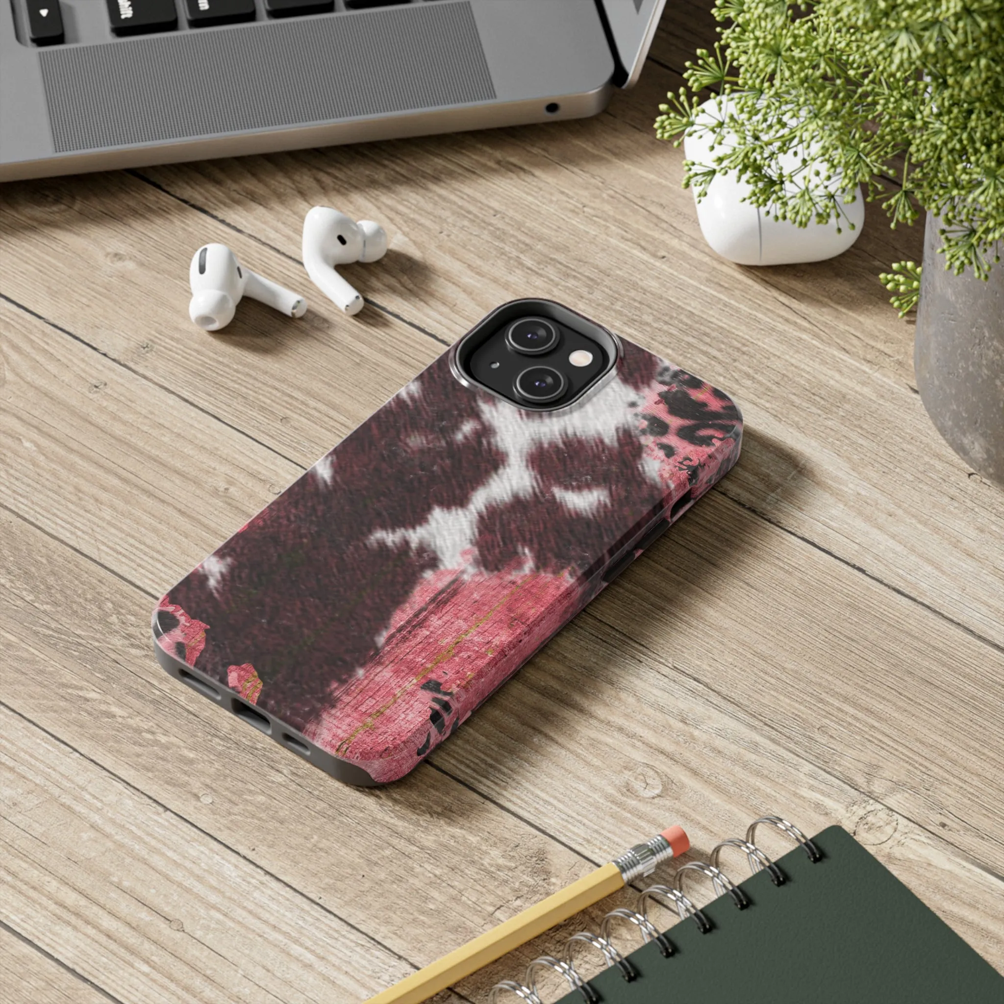 Western Cowhide Leopard Design Tough Phone Case compatible with a large variety of phone models, Gift, Phone Case