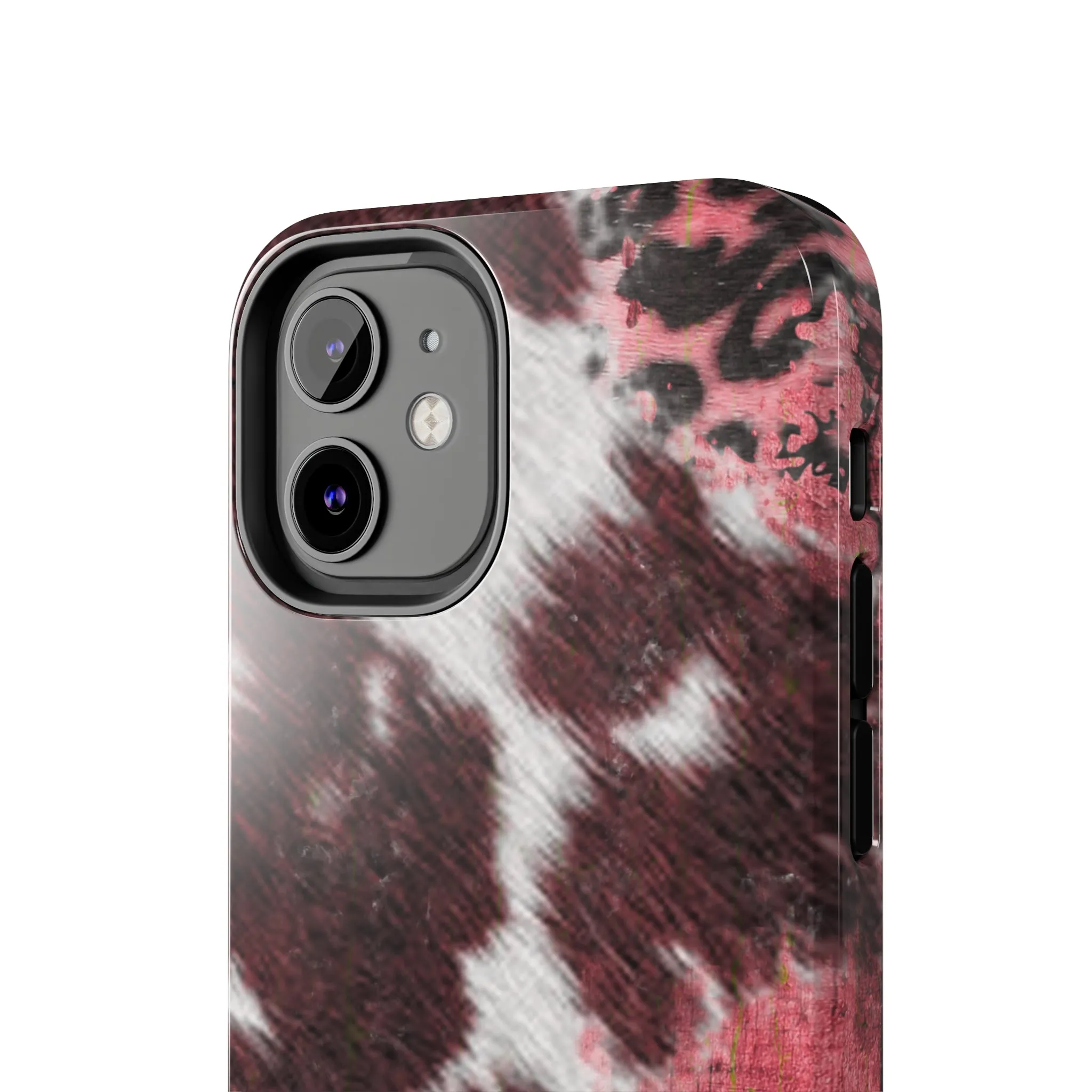 Western Cowhide Leopard Design Tough Phone Case compatible with a large variety of phone models, Gift, Phone Case