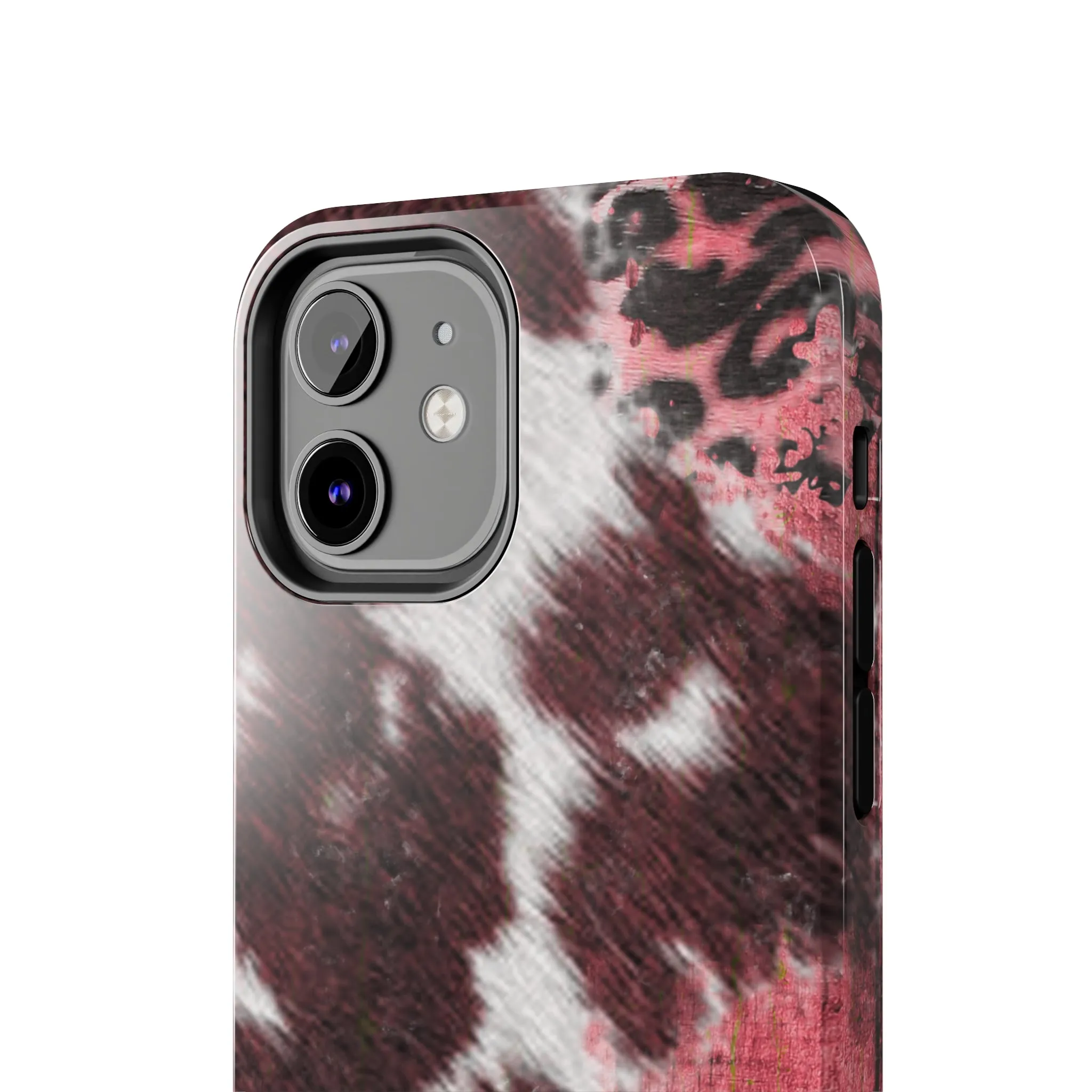 Western Cowhide Leopard Design Tough Phone Case compatible with a large variety of phone models, Gift, Phone Case