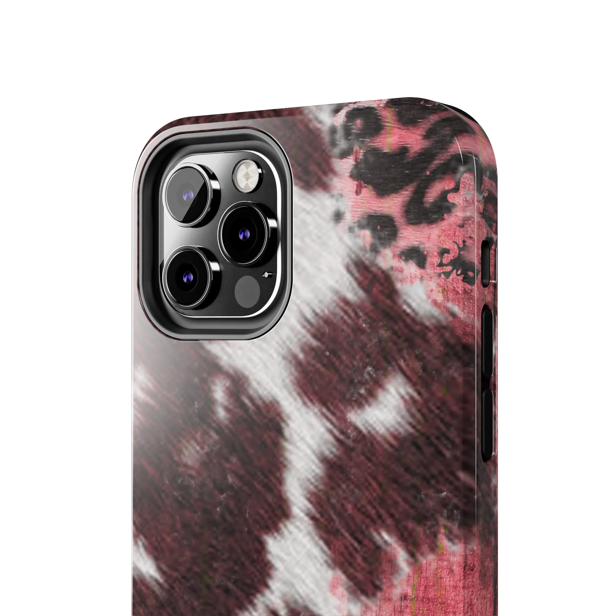 Western Cowhide Leopard Design Tough Phone Case compatible with a large variety of phone models, Gift, Phone Case