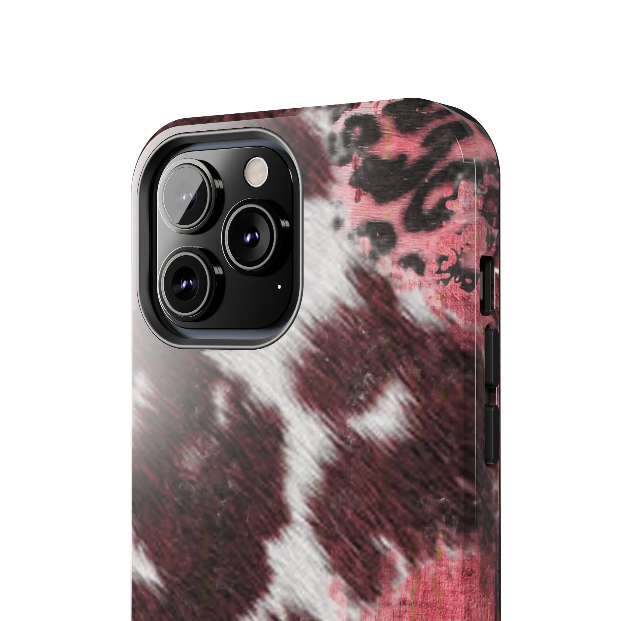 Western Cowhide Leopard Design Tough Phone Case compatible with a large variety of phone models, Gift, Phone Case