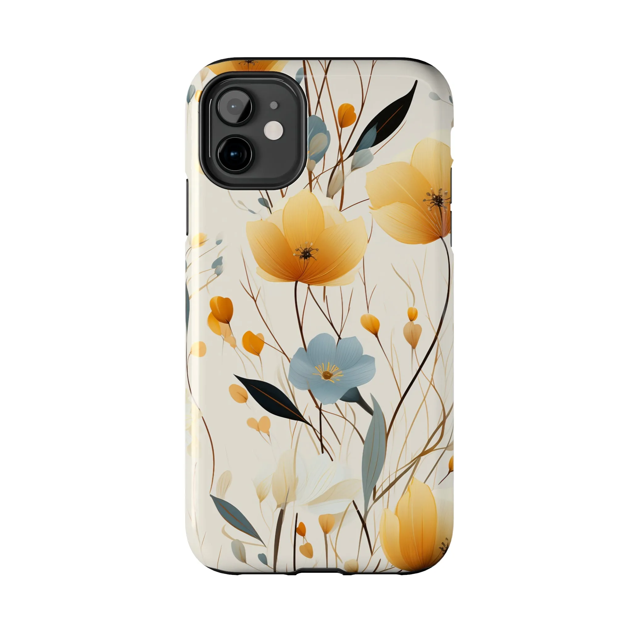 Wildflowers Muted Tones Digital print Design Tough Phone Case compatible with a large variety of iPhone models, Gift, Phone Case