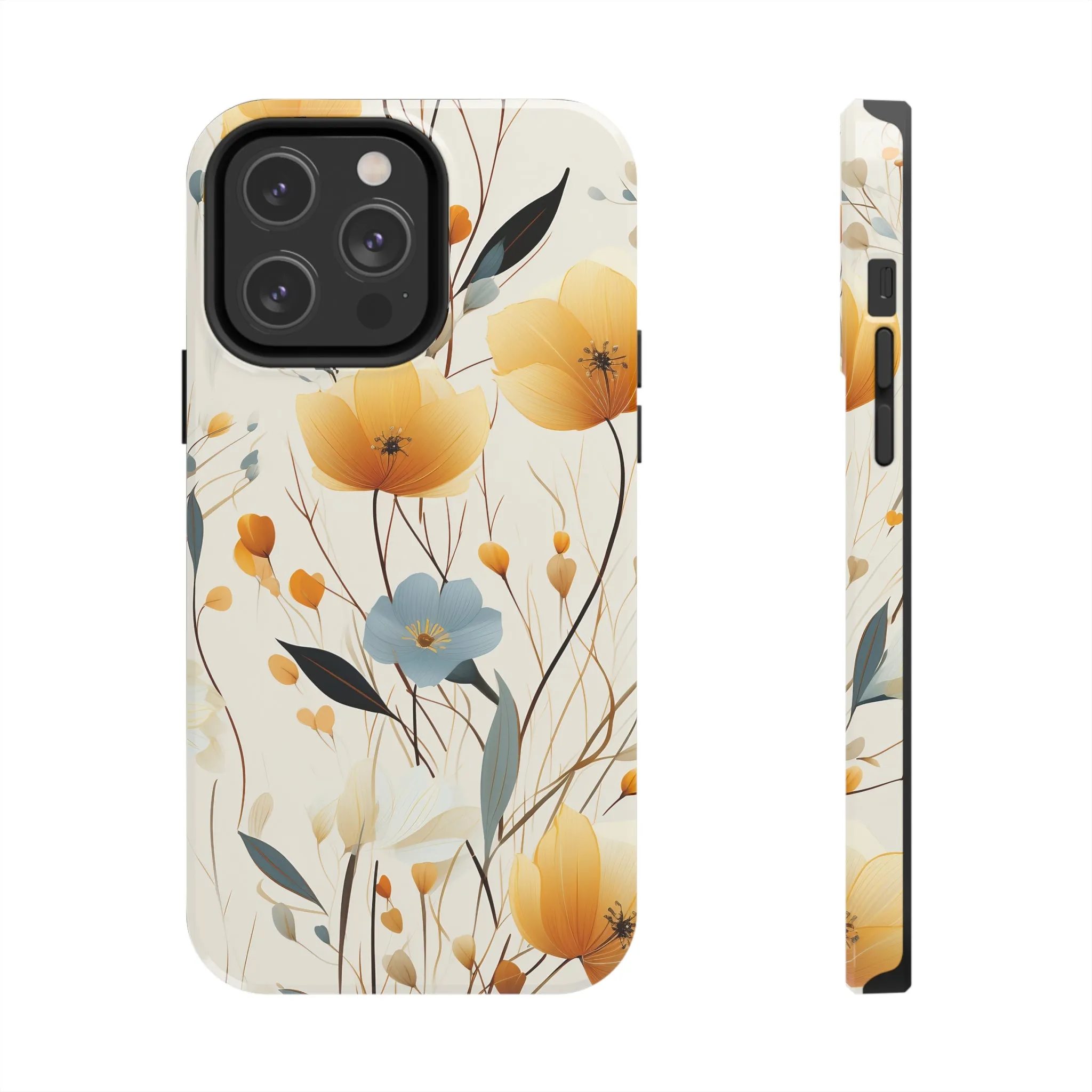 Wildflowers Muted Tones Digital print Design Tough Phone Case compatible with a large variety of iPhone models, Gift, Phone Case