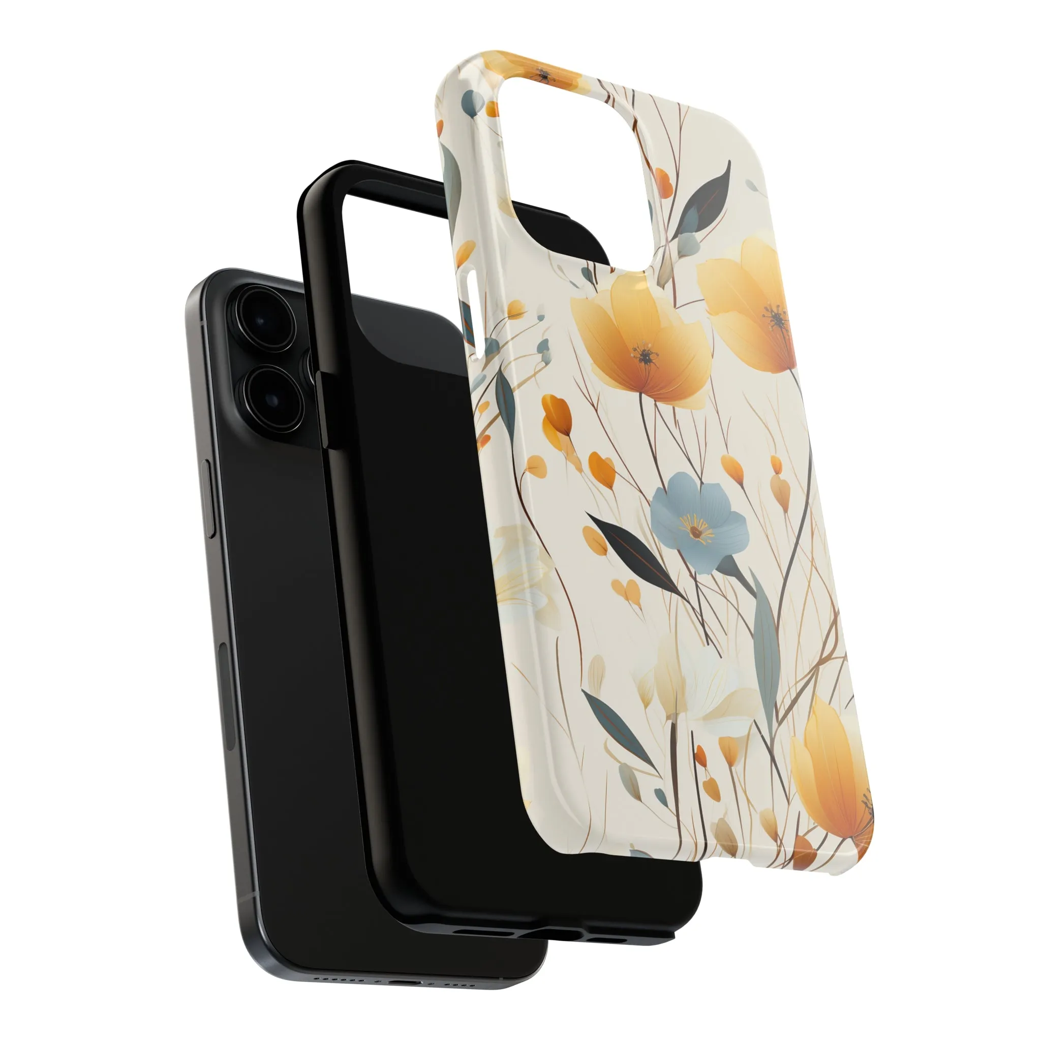 Wildflowers Muted Tones Digital print Design Tough Phone Case compatible with a large variety of iPhone models, Gift, Phone Case